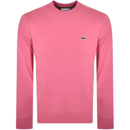 Lacoste Crew Neck Loose Fit Sweatshirt Pink Mainline Menswear Denmark
